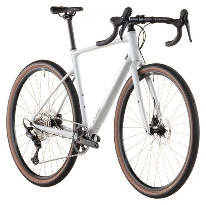 Cube Nuroad EX Gravel Bike Shimano GRX 12S 650b Cotone Bianco Grigio 2026