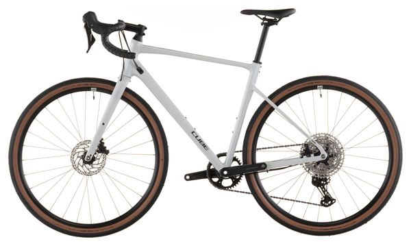 Cube Nuroad EX Gravel Bike Shimano GRX 12S 650b Cotone Bianco Grigio 2026