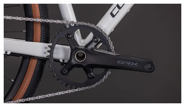 Cube Nuroad EX Gravel Bike Shimano GRX 12S 650b Cotone Bianco Grigio 2026