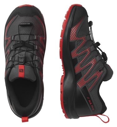 Chaussures de Trail Salomon XA Pro V8 CSWP Junior Gris Rouge Enfant