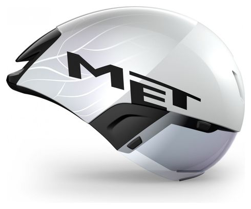 Casco MET Codatronca Blanco Plata Mate Brillante