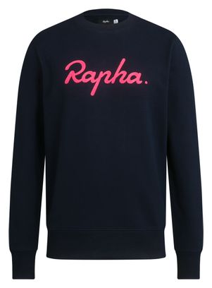 Rapha Logo Navy/Pink Long Sleeve Sweatshirt