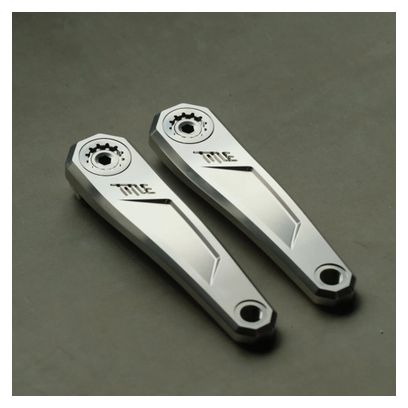 Title CR1 Cranks | 136 mm Axle | Chrome (Without Chainring)