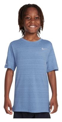 Maillot de manga corta Nike Dri-Fit Miler Azul Niño