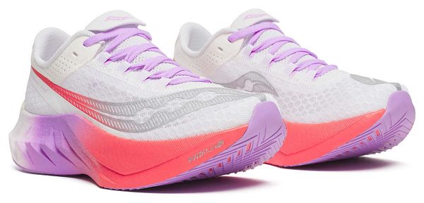 Chaussures Running Saucony Endorphin Pro 4 Blanc/Rose/Violet Femme
