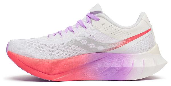 Chaussures Running Saucony Endorphin Pro 4 Blanc/Rose/Violet Femme