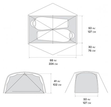 Tienda de campaña Mountain Hardwear Aspect 2 - Gris