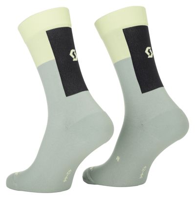 Calzini Scott Block Stripe Crew Grigio Giallo