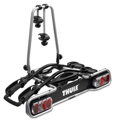 Thule EuroRide 940 Portabicicletas con Bola de Remolque Enchufe de 13 Pines - 2 Bicicletas Negro / Plata