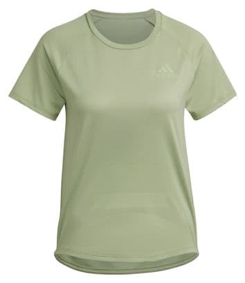 Camiseta adidas running adizero manga corta Verde Mujer