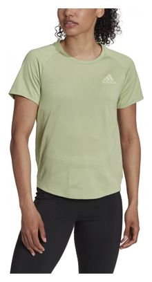 adidas running adizero short sleeve shirt Green Women's