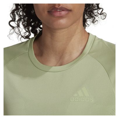 adidas running adizero short sleeve shirt Green Women