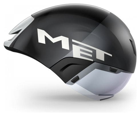 MET Codatronca Helmet Black Silver Matt Glossy