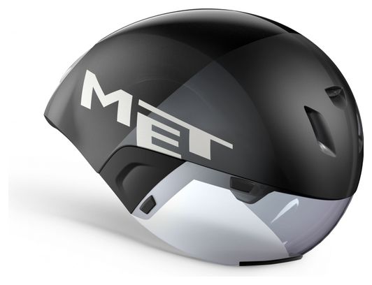 MET Codatronca Casco Nero Argento Opaco Lucido