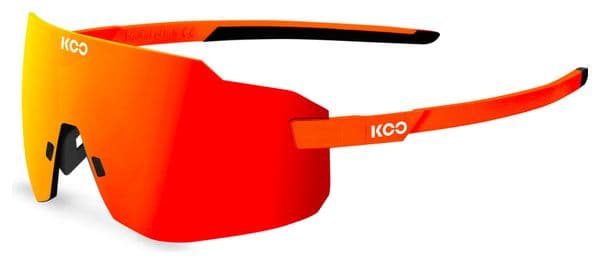 KOO Supernova Fluorescent Orange Sunglasses - Mirror Red Lenses