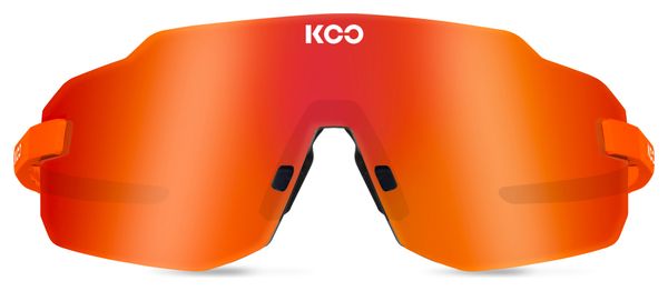 KOO Supernova Fluorescent Orange Sunglasses - Mirror Red Lenses