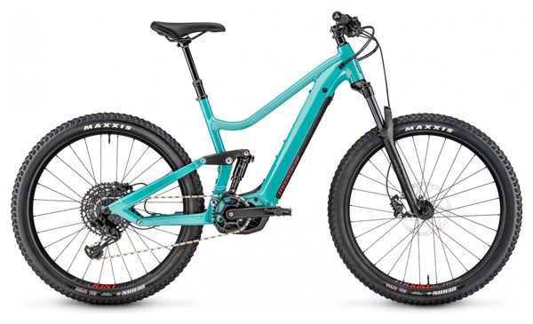 VTT Électrique Tout-Suspendu Moustache Samedi 27 Wide 4 Sram SX Eagle 12V 625 Wh 27.5'' Plus Turquoise 2020