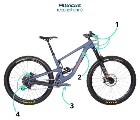 Produit Reconditionné - VTT Tout-Suspendu Santa Cruz Megatower Carbon C Sram GX Eagle 12V Bleu 2022