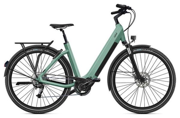 O2 Feel iSwan Explorer Boost 6.1 Univ Shimano Alivio 9V 432 Wh 27.5'' Verde Canopé  mountain bike elettrica