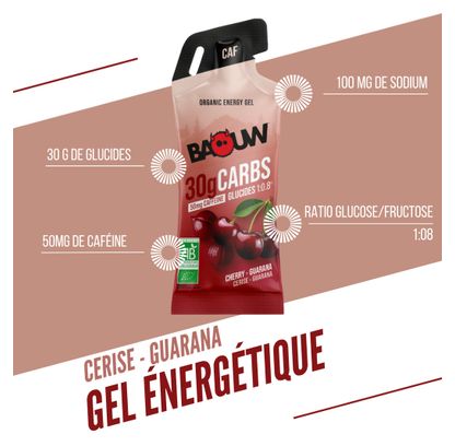 Gel Energétique Stick Baouw Cerise/Guarana - 44g