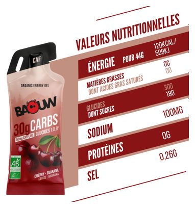Gel Energétique Stick Baouw Cerise/Guarana - 44g