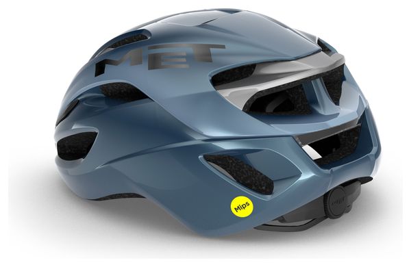 Straßenhelm MET Rivale Mips Blau/Silber