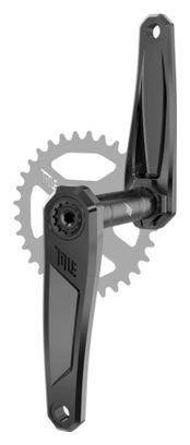 Title CR1 Cranks | 145 mm Axle | Black (Without Chainring)