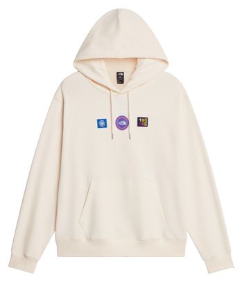 Felpa con cappuccio The North Face Explorer Badges Bianca Unisex