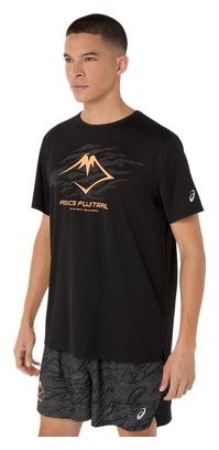 Asics Fujitrail Logo Jersey Korte Mouw Zwart Heren