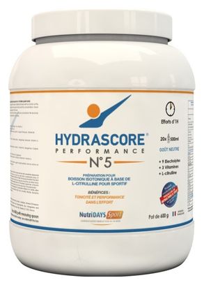 Isotonisches Getränk der Anstrengung Hydrascore N ° 5 Neutral 600g