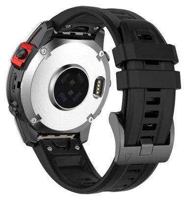 Silikon-Uhrenarmband – 20mm – Kompatibel mit GARMIN und COROS – Schwarz