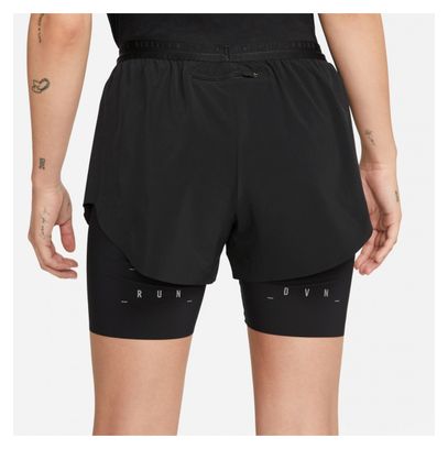 Nike Damen Dri-Fit Run Division 2-in-1 Shorts Schwarz