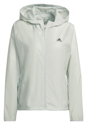 Chaqueta cortavientos adidas Run Fast Mujer Verde