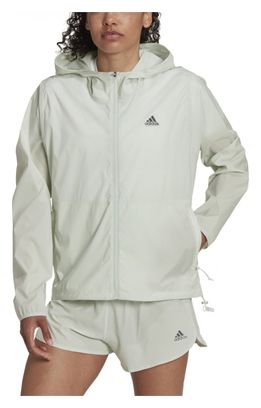 adidas running Run Fast Windbreaker Jacket Green Women's