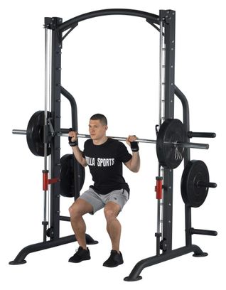 Station Power rack - station de musculation pour squats et développé-couché - Barre guidée