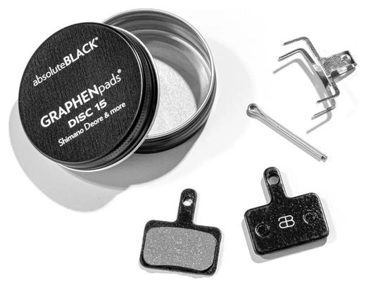 Paire de Plaquettes AbsoluteBlack GraphenPads Disc 15 pour Freins Shimano Deore / TRP / Tektro