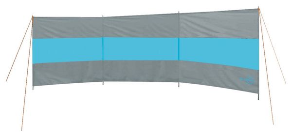 Bo-Camp Brise-vent Popular 500x140 cm Gris et bleu