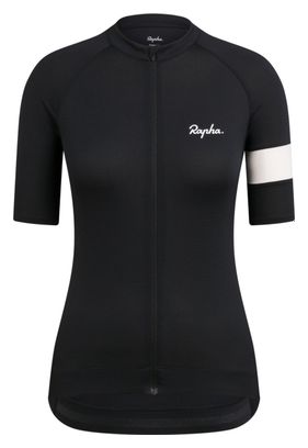 Damen Rapha Core Lightweight Kurzarmtrikot Schwarz