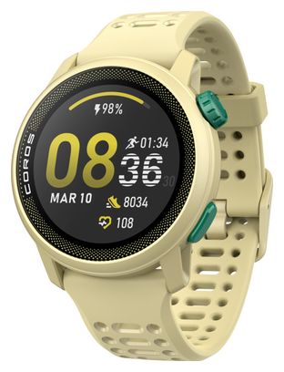 Coros Pace 3 GPS Watch Silicone Band Mist Yellow