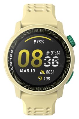 Coros Pace 3 GPS Horloge Siliconen Band Mist Geel