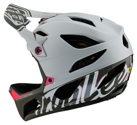 Troy Lee Designs Stage Mips Signature Grey full-face helmet