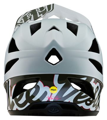 Casque Intégral Troy Lee Designs Stage Mips Signature Gris