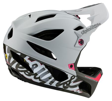 Casco integral Troy Lee Designs Stage Mips Signature Gris