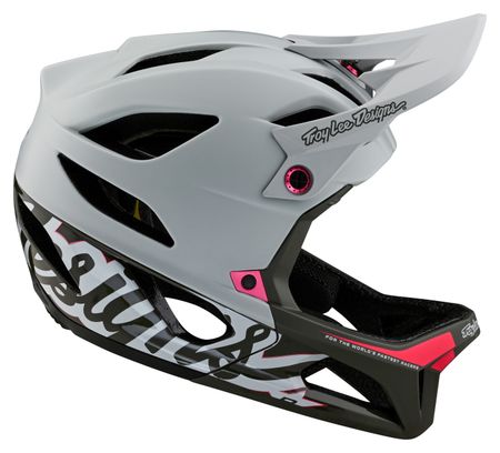 Casque Intégral Troy Lee Designs Stage Mips Signature Gris