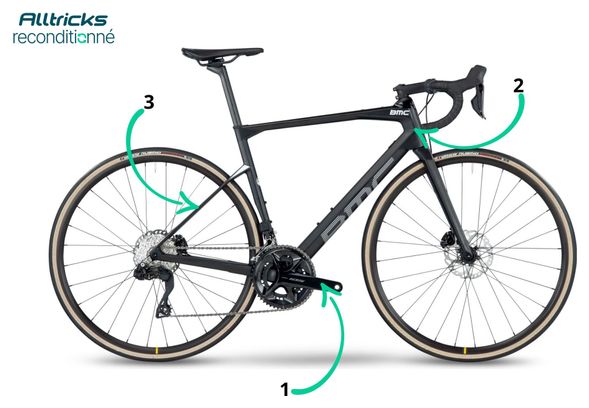 Produit Reconditionné - Vélo de Route BMC Roadmachine Five Shimano 105 Di2 12V 700 mm Gris Carbon 2023