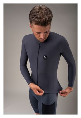 LeBram Off-Road Mid-Season Long-Sleeve Jersey, Titanium Gray