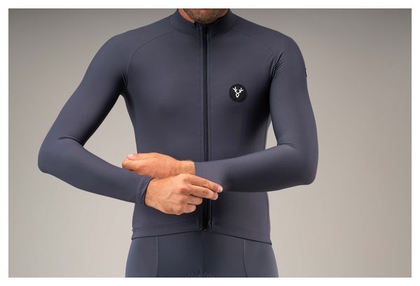 LeBram Off-Road Mid-Season Long-Sleeve Jersey, Titanium Gray