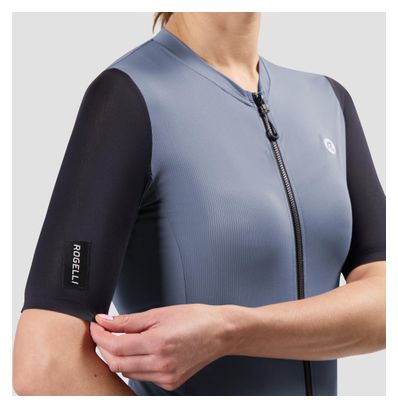 Maillot Manches Courtes Vélo Rogelli Distance II Lavande/Noir Femme