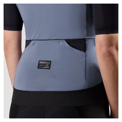 Maillot Manches Courtes Vélo Rogelli Distance II Lavande/Noir Femme