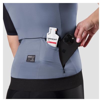 Maillot Manches Courtes Vélo Rogelli Distance II Lavande/Noir Femme
